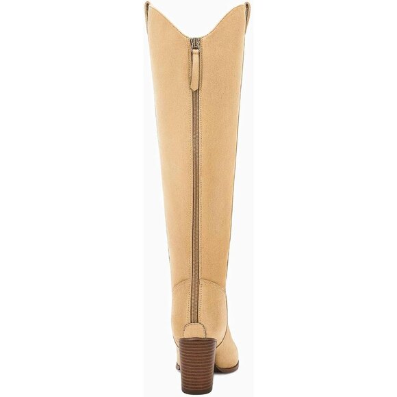 Elegant Tan Over the Knee Boots - Picture 4 of 5